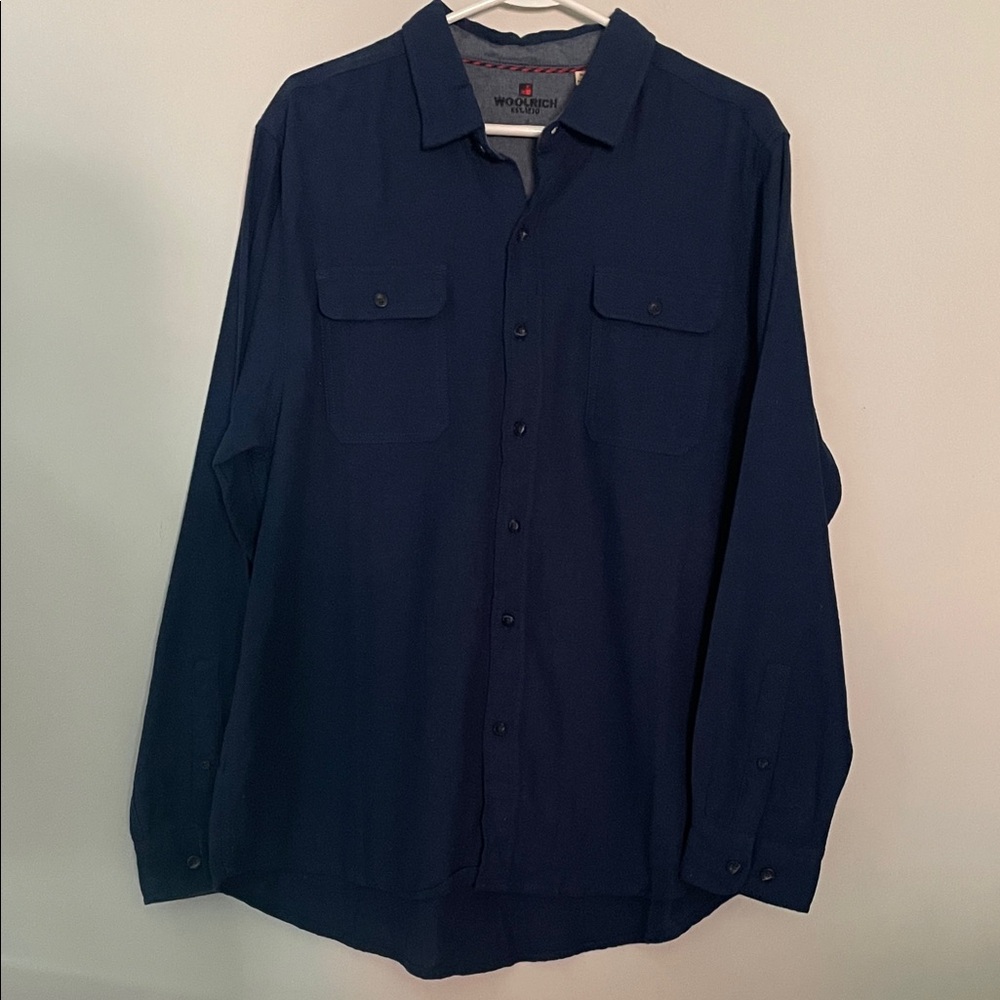 Woolrich Navy Blue Button Down Shirt